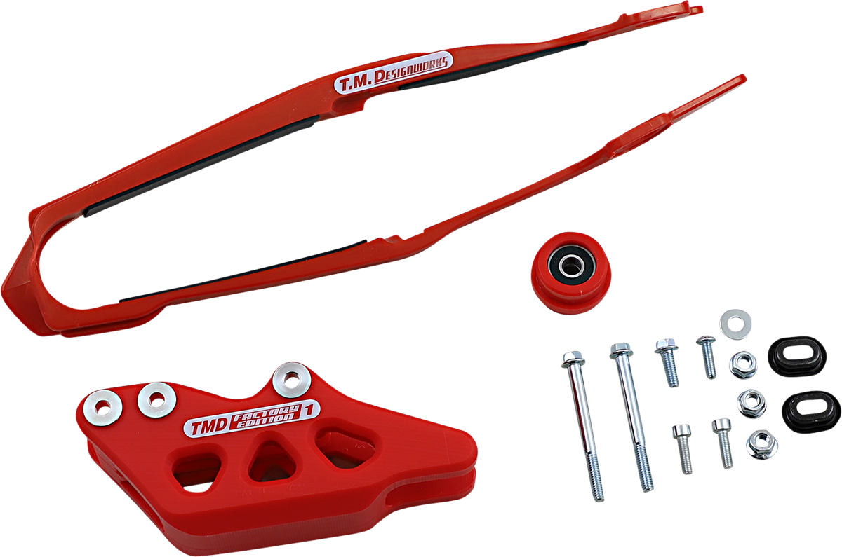 T.M. DESIGNWORKS Chain Guide/Slider - Honda - Red DCK-OR7-RD