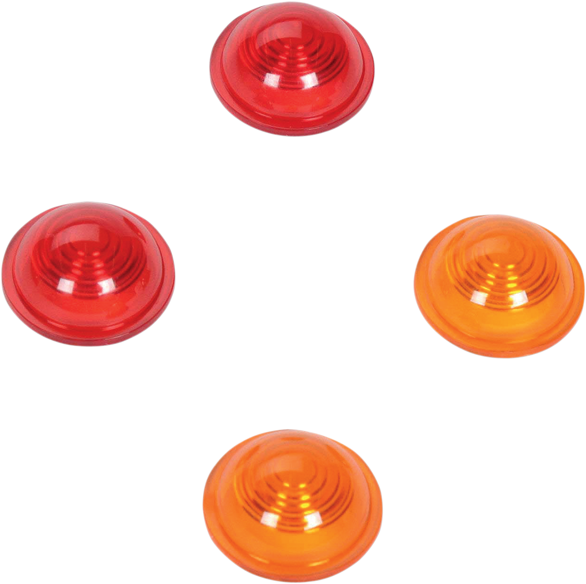 DRAG SPECIALTIES Mini-Bullet Lens Kit - Amber/Red 20-6592-A/R