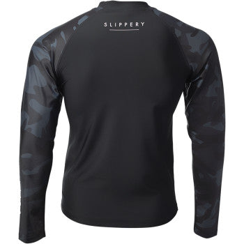 SLIPPERY Rashguard Langarm-Unterwäsche - Schwarz/Camo - XS 3250-0128 