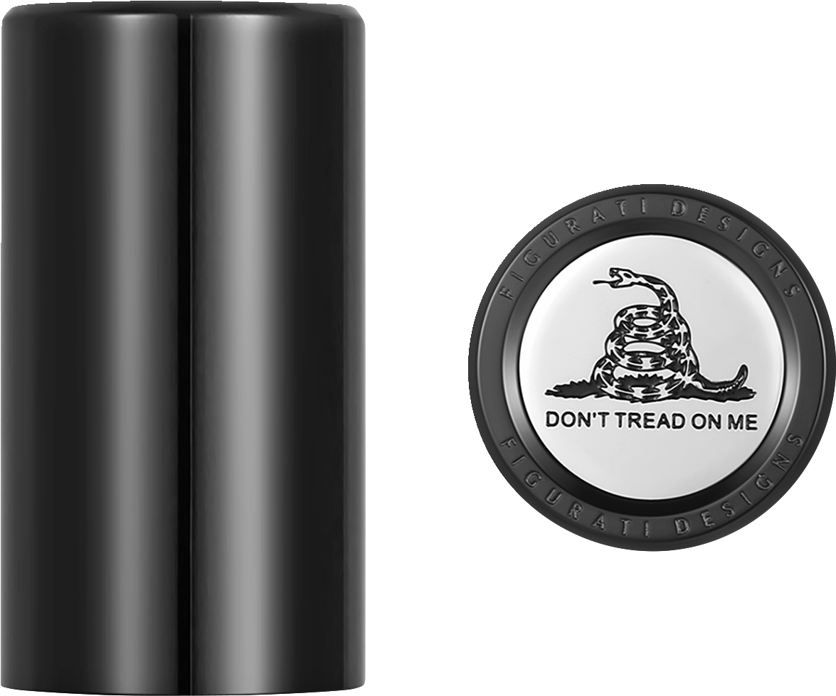 FIGURATI DESIGNS Docking Hardware Covers - Don't Tread On Me - Long - Black FD40-DC-2545-BK