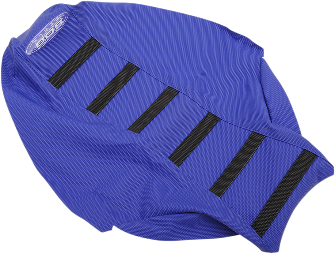 SDG 6-Ribbed Seat Cover - Black Ribs/Blue Top/Blue Sides 95938KBB