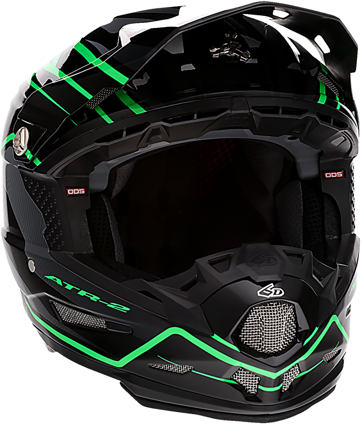 6D ATR-2 Helmet - Phase - Black/Green - Large 12-2847