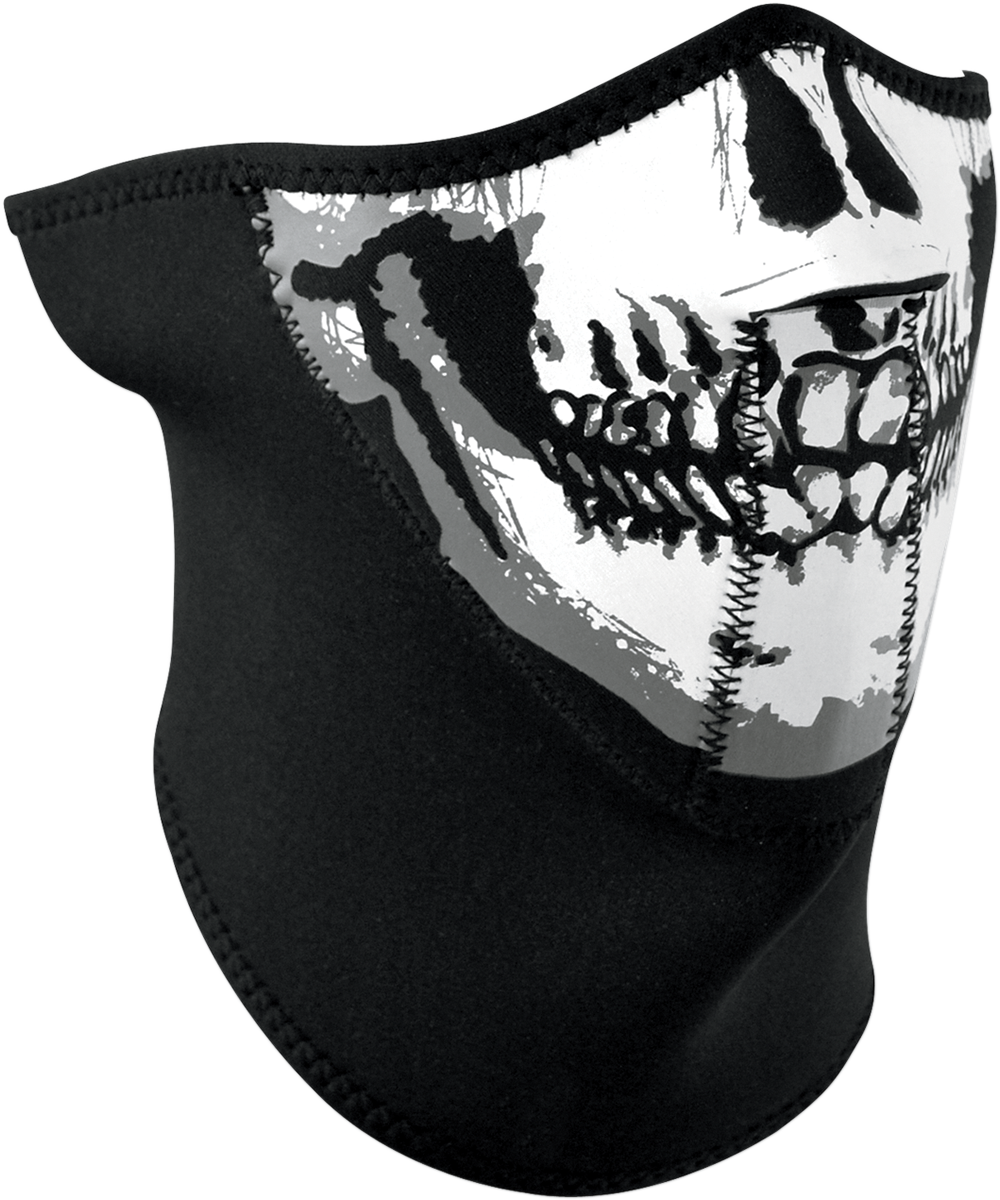 ZAN HEADGEAR 3-Panel Neoprene Half Mask - Skull Face WNFM002H3