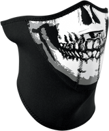 ZAN HEADGEAR 3-Panel Neoprene Half Mask - Skull Face WNFM002H3