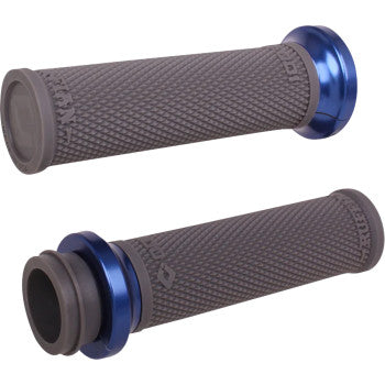 ODI Ruffian Lock-On Street Grips - Indian TBW - Black/Anodized Blue V30ITWH-U