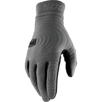 100% Brisker Xtreme Gloves - Charcoal - Medium 10030-00007
