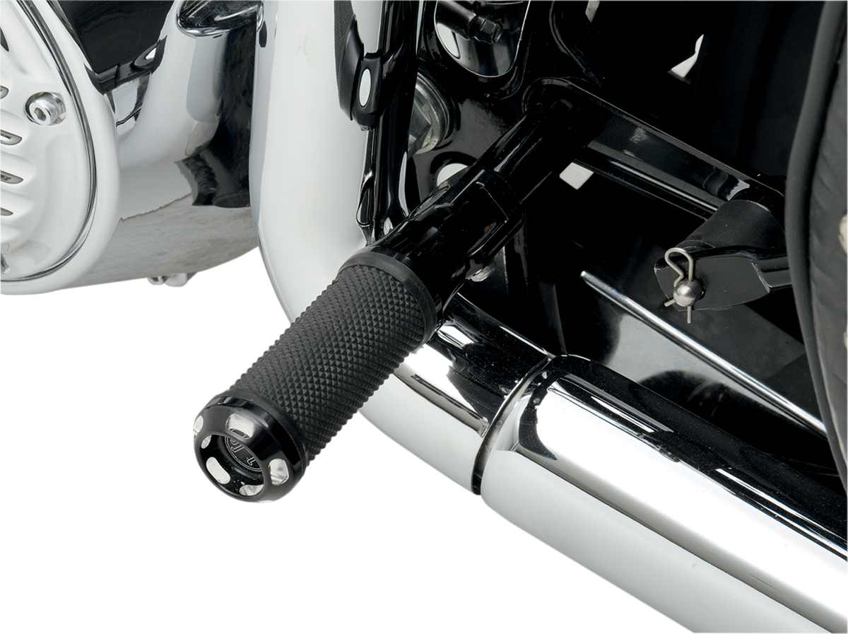 PERFORMANCE MACHINE (PM) Apex Footpegs - Straight - Black 0035-1097-BM