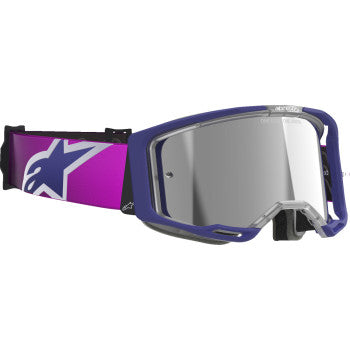 ALPINESTARS GOGGLES Vision 8 Goggle - Corp - Purple/Light Gray - Silver Mirror Lens 5101625-3153