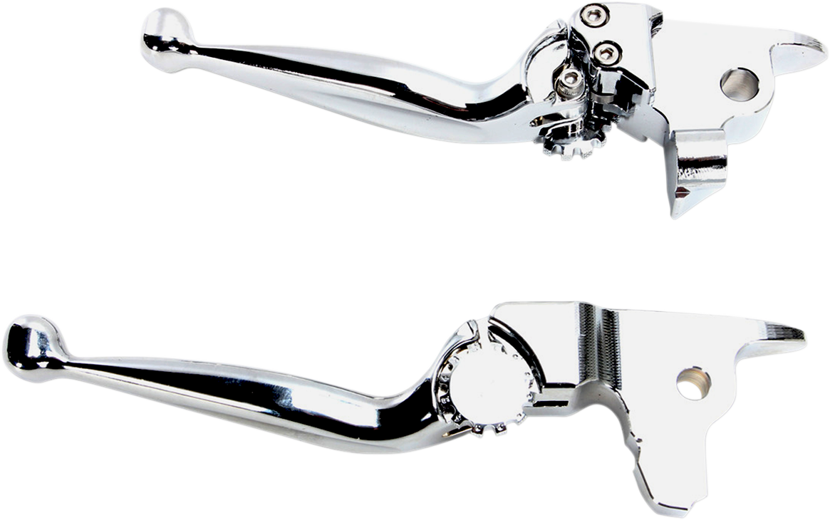 POWERSTANDS RACING Lever Set - Journey - Harley Davidson - Chrome 12-00611-20