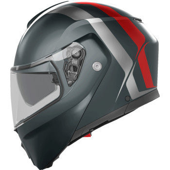 AGV Streetmodular Helmet - Resia - Matte Gray/Silver/Red - 2XL 21182960020062X