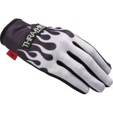 THRASHIN SUPPLY CO. Stealth Leather Palm Flame Gloves - Gray - Small SV1-22-08