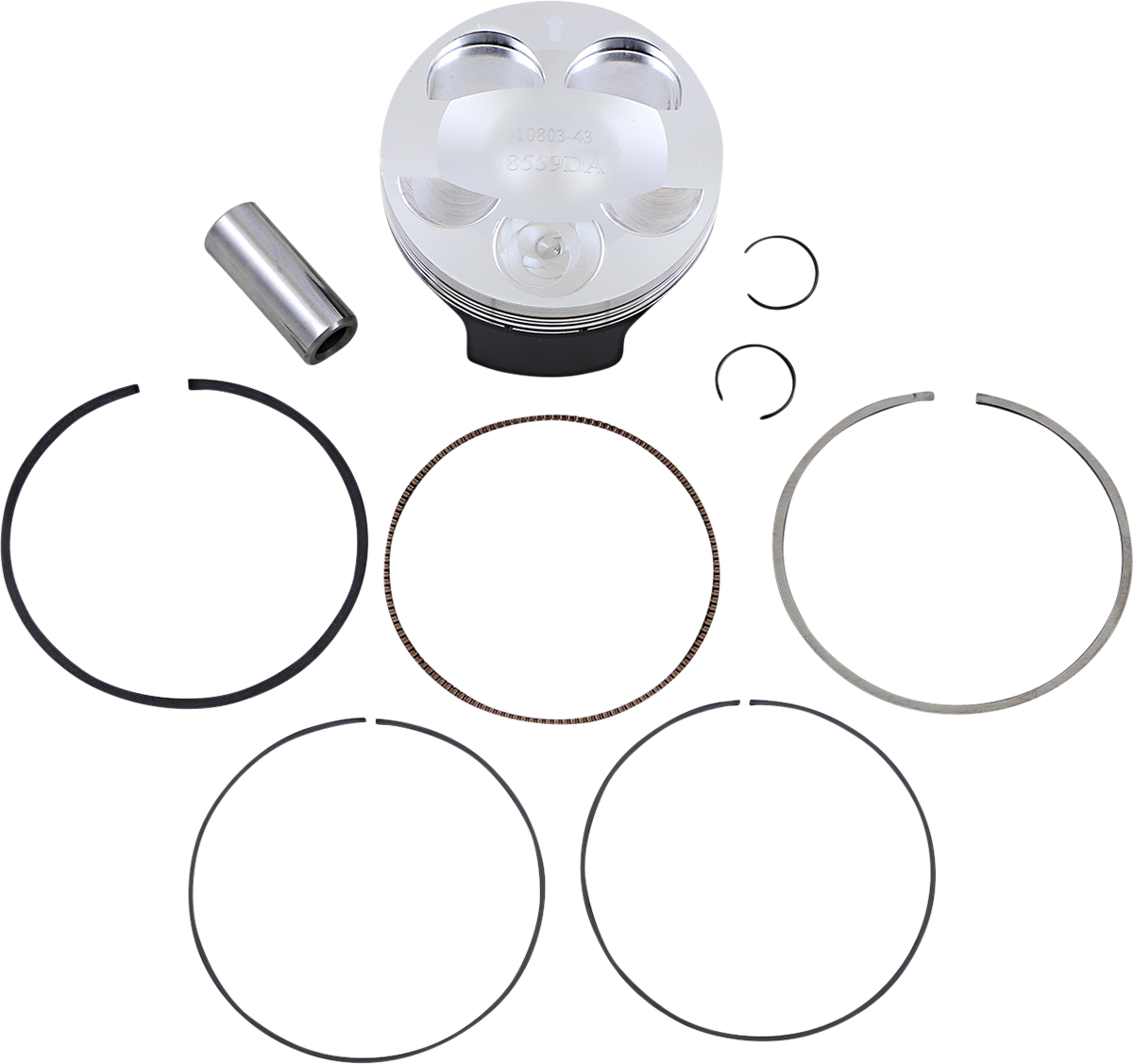 WOSSNER Piston Kit - YZ/WR 250F - WR250 - 76.96 mm 8559DA