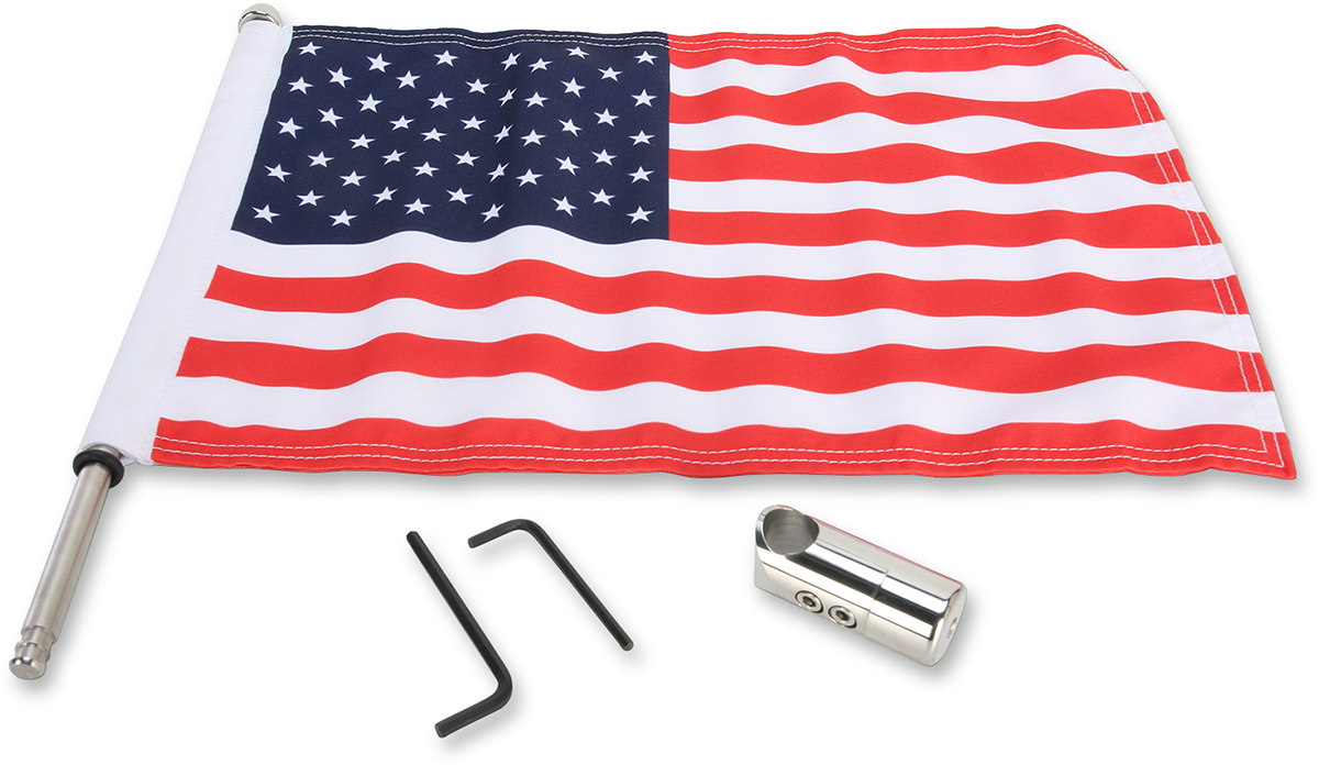 PRO PAD Luggage Rack Flag Mount - 5/8" Round - With 10" X 15" Flag RFM-RDHB5815