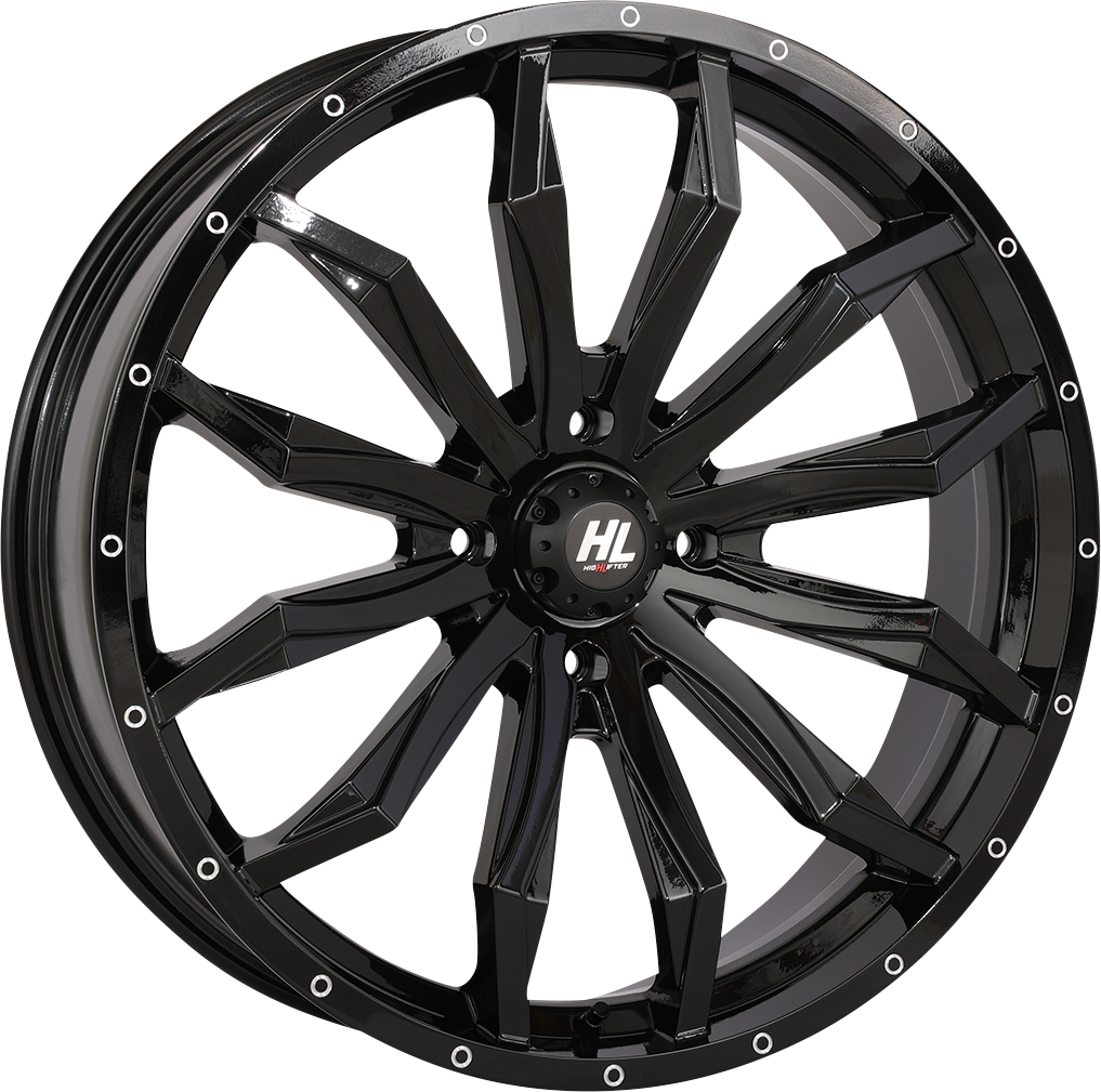 HIGH LIFTER Wheel - HL21 - Front/Rear - Gloss Black - 22x7 - 5/4.5 - 4+3 (+10 mm) 22HL21-1245