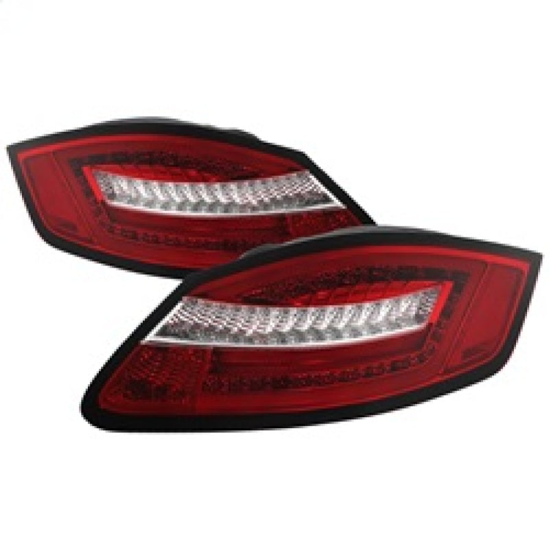 Spyder Porsche 987 Cayman 06-08 / Boxster 05-08 LED Tail Lights - Red Clear ALT-YD-P98705-LED-RC 5083173