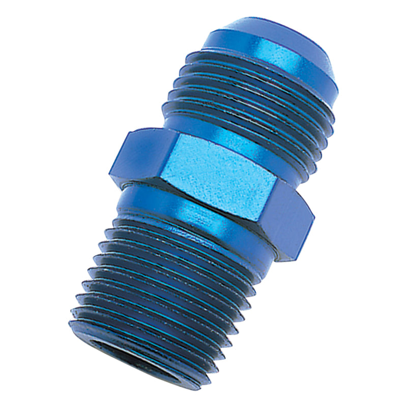 Russell Performance -8 AN to 3/8in NPT Straight Flare to Pipe (Blue)