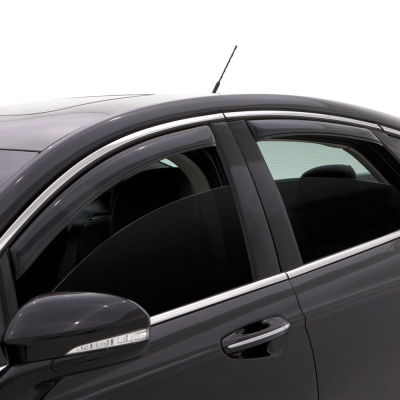 AVS 06-10 Hyundai Accent Ventvisor In-Channel Front & Rear Window Deflectors 4pc - Smoke 194422