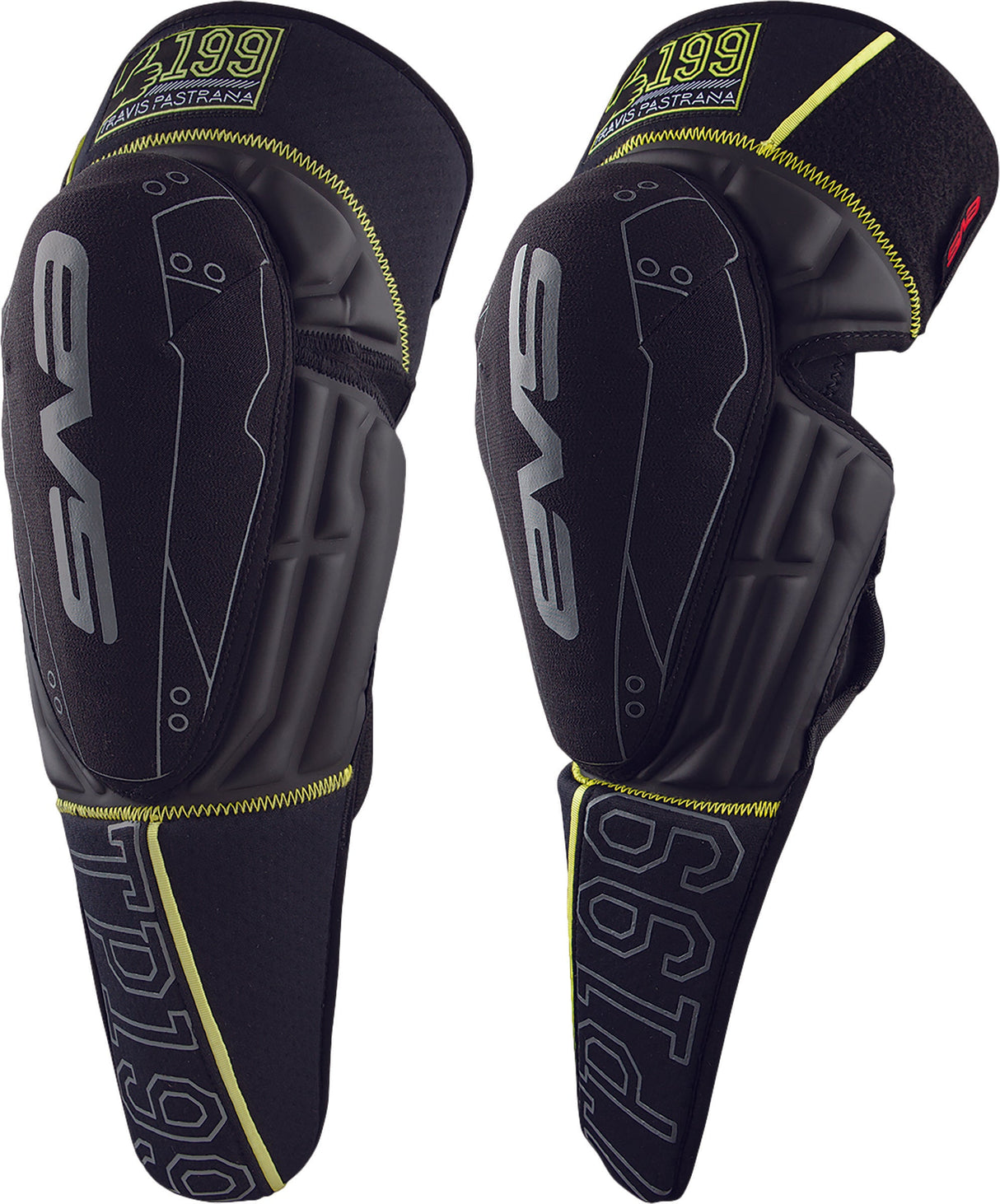 EVS Tp199 Knee Guards Black/Hi-Vis Youth TP199K-BK-Y