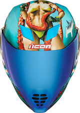 ICON Airflite™ Helmet - Pleasuredome4 - Blue - Small 0101-15001