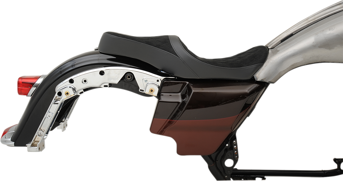 DRAG SPECIALTIES Low Touring Seat - Diamond - Yaffe Tanks - FL '08-'22 0801-1070