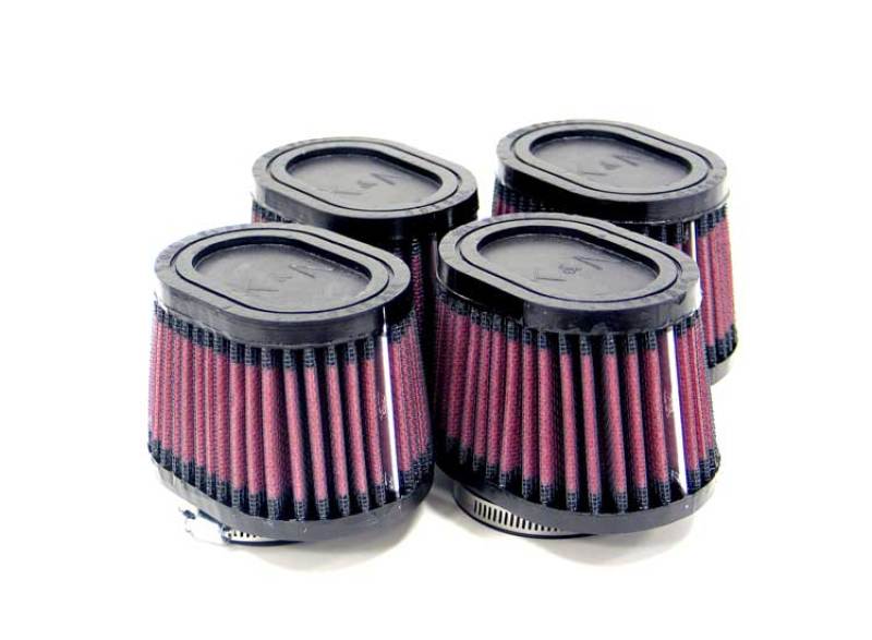 K&N Universal Rubber Filter 2.125in Flange ID/3in x 4in Tapered Oval/2.75in Height (4 Filters) RU-0984