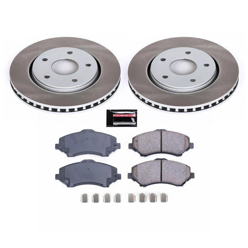 Power Stop 09-14 Volkswagen Routan Front Semi-Coated Rotor Kit