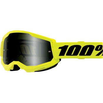 100% Strata 2 Sand Goggle - Neon Yellow - Smoke 50030-00005