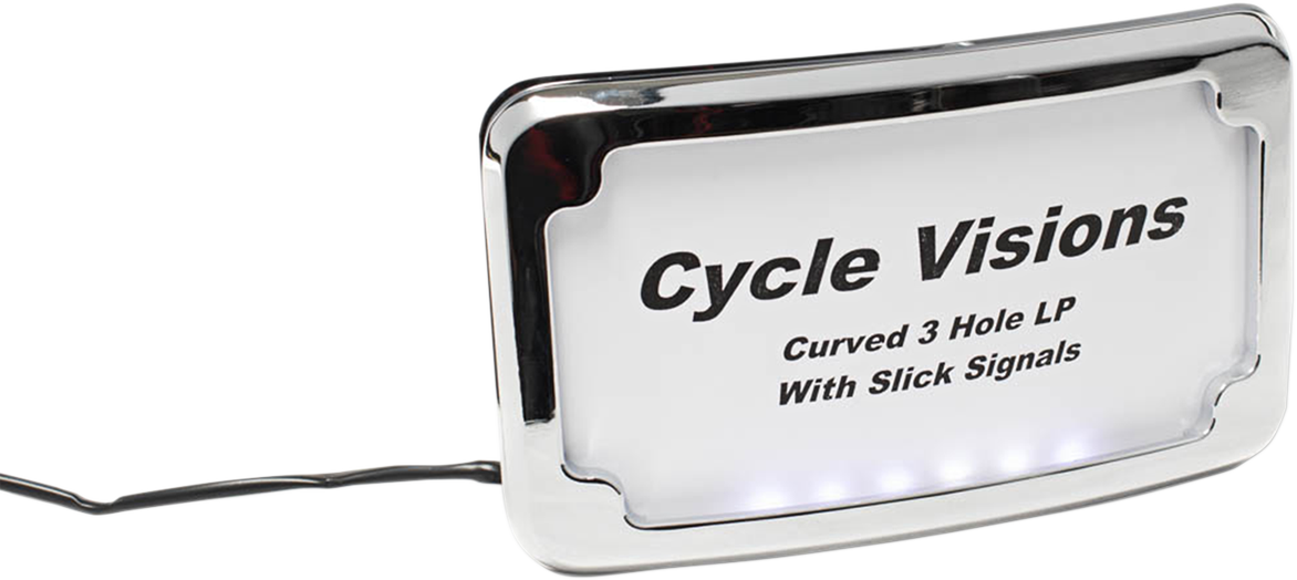 CYCLE VISIONS License Plate Frame - Chrome CV4641