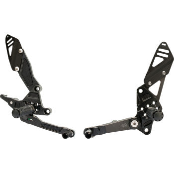 GILLES TOOLING FXR Rearsets- Black MT-07 2014-2024 FXR-Y03-B