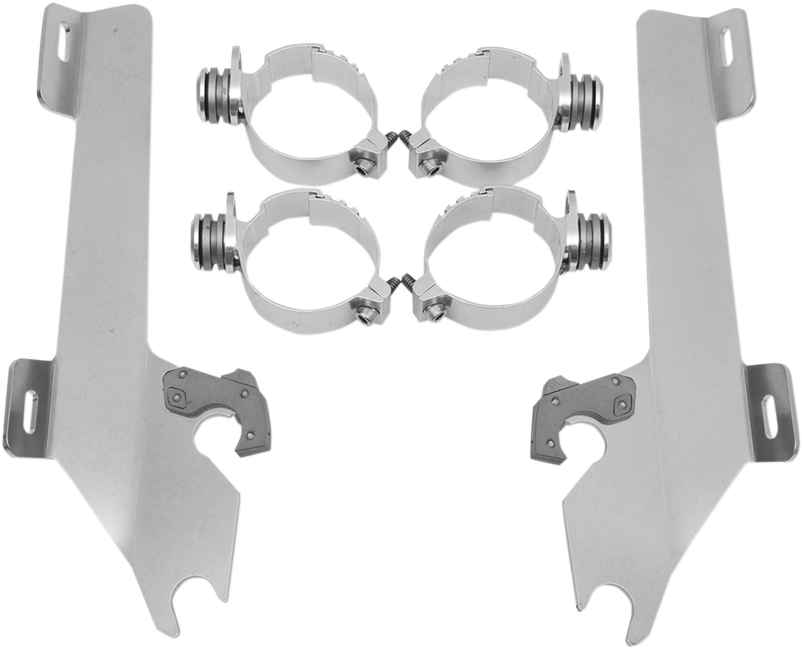 MEMPHIS SHADES Batwing Trigger Lock Mounting Kit - VTX 1800 - Polished MEK1904