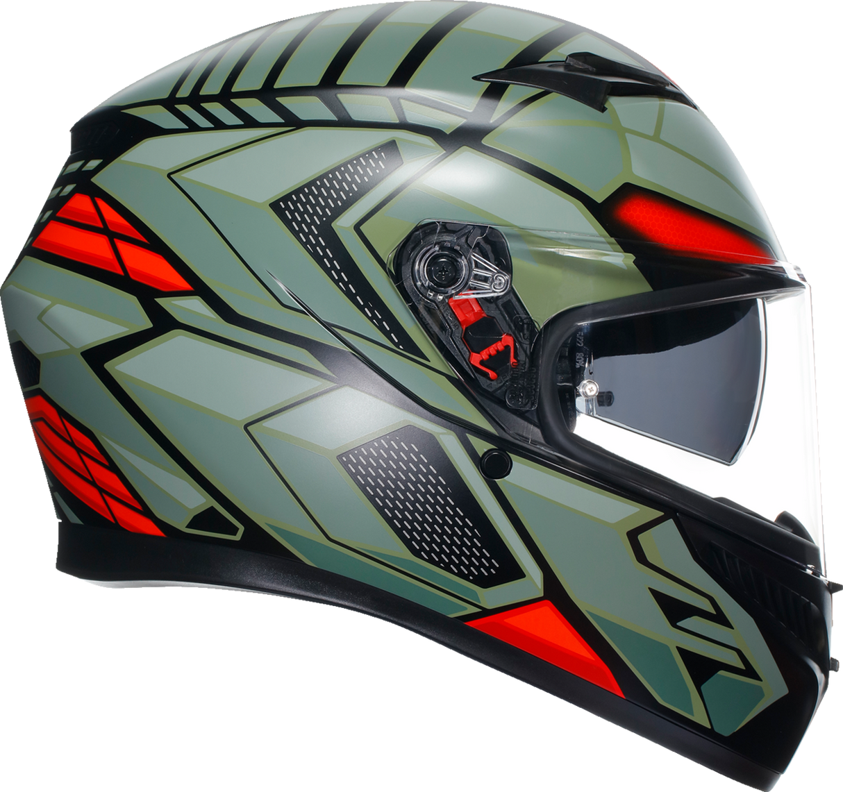 AGV K3 Helmet - Decept - Matte Black/Green/Red - Small 2118381004010S