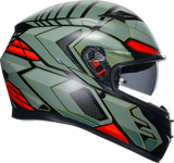 AGV K3 Helmet - Decept - Matte Black/Green/Red - Large 2118381004010L