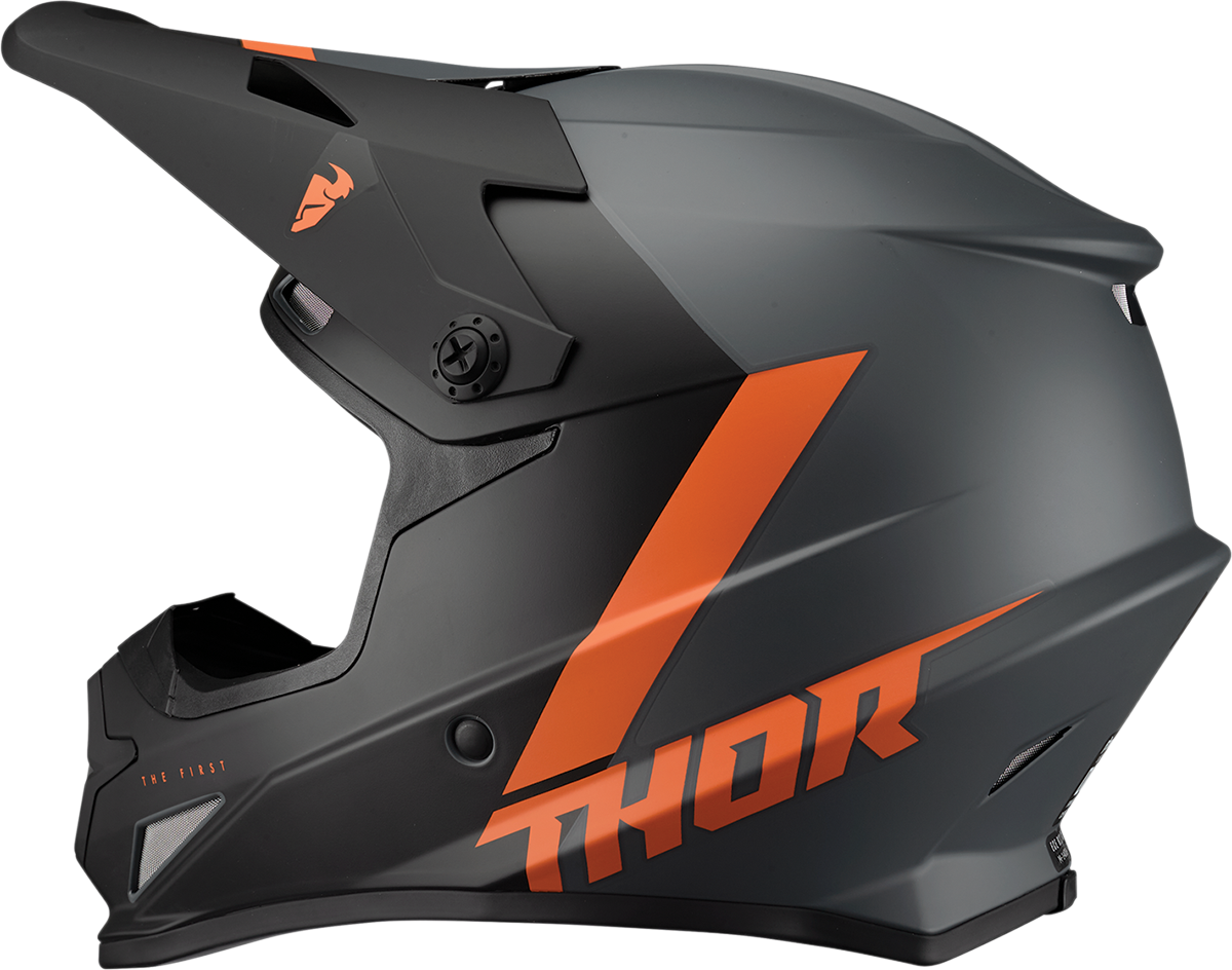 THOR Sector Helmet - Chev - Charcoal/Orange - Medium 0110-7338