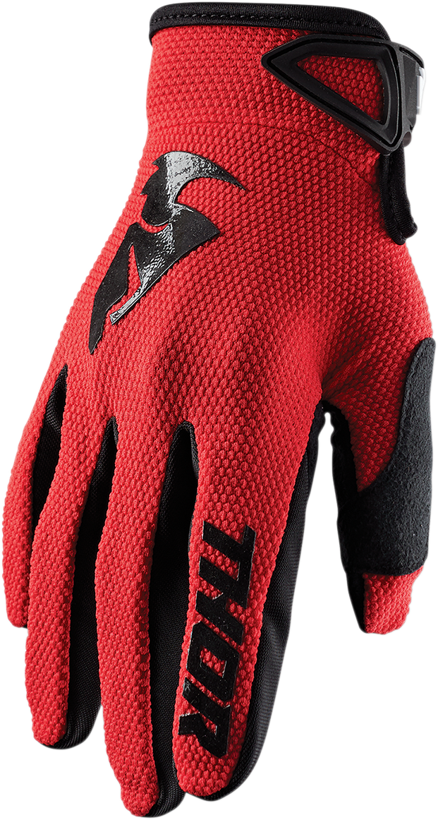 THOR Sector Gloves - Red/Black - Small 3330-5872