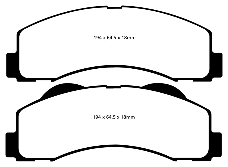 EBC 15+ Ford Expedition 3.5 Twin Turbo 2WD Yellowstuff Front Brake Pads DP41855R