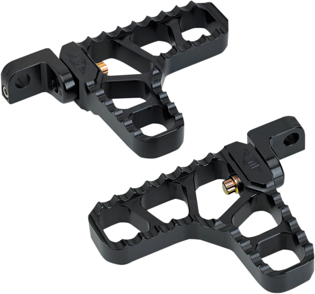 JOKER MACHINE Adjustable Serrated Footpegs - Black - XL 08-62-3B