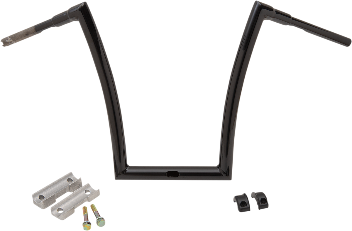 TODD'S CYCLE Handlebar - 1-1/2" Strip - Touring - 17" - Gloss Black 0601-5204