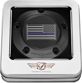 FIGURATI DESIGNS Timing Cover - 5 Hole - American - Blue Line - Black FD71-TC-5H-BLK