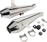 BRITISH CUSTOMS Shorty Predator Pro™ Mufflers - Polished BC902-116-P