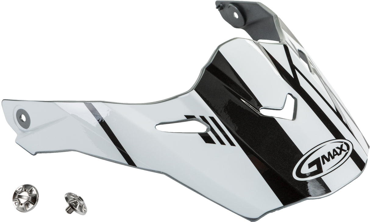 GMAX Visor W/Screws Epic Silver/White/Black At-21s G021068