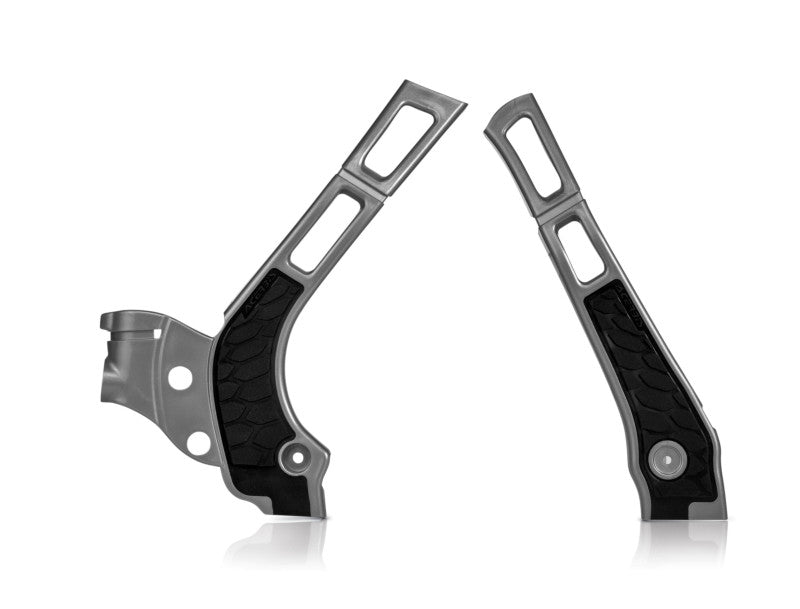 Acerbis 21-24 Fantic XE/XX/ 05-24 Yamaha YZ125/250/YZ125X/YZ250XFrame Guard X Grip - Silver/ Black 2464741015