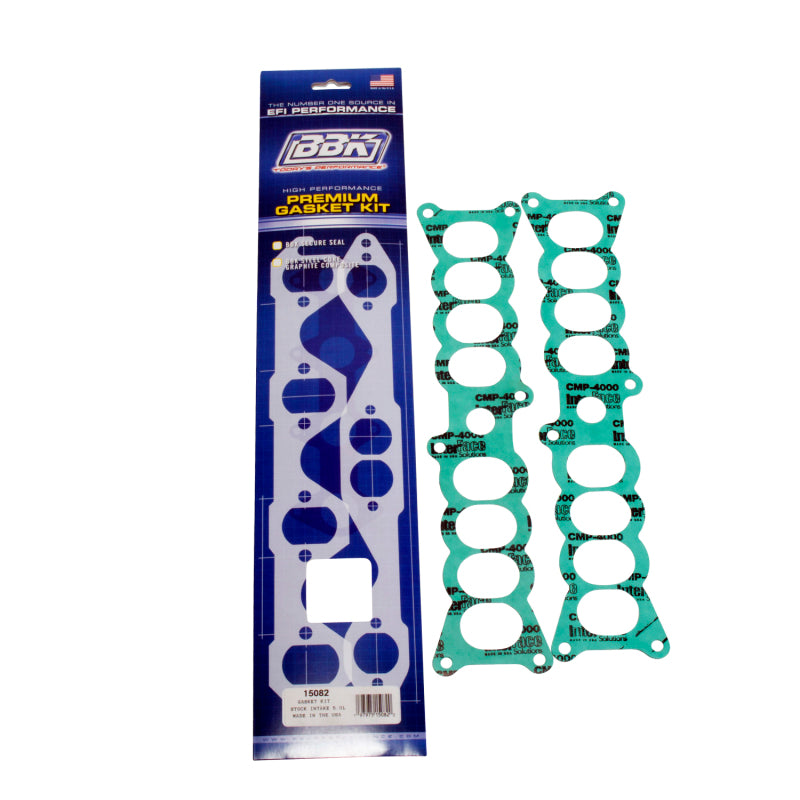 BBK 86-95 Mustang 5.0 Upper To Lower EFI Intake EFI Manifold Gasket Set Factory Ford 15082