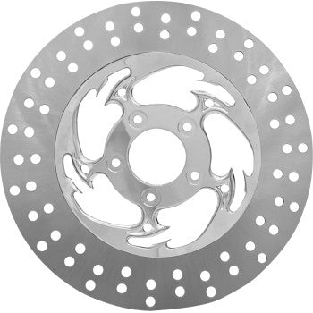 RC COMPONENTS Floating Brake Rotor - Front Left - Savage - 320 mm - Chrome ZSSCOG320A-85C-LF2K