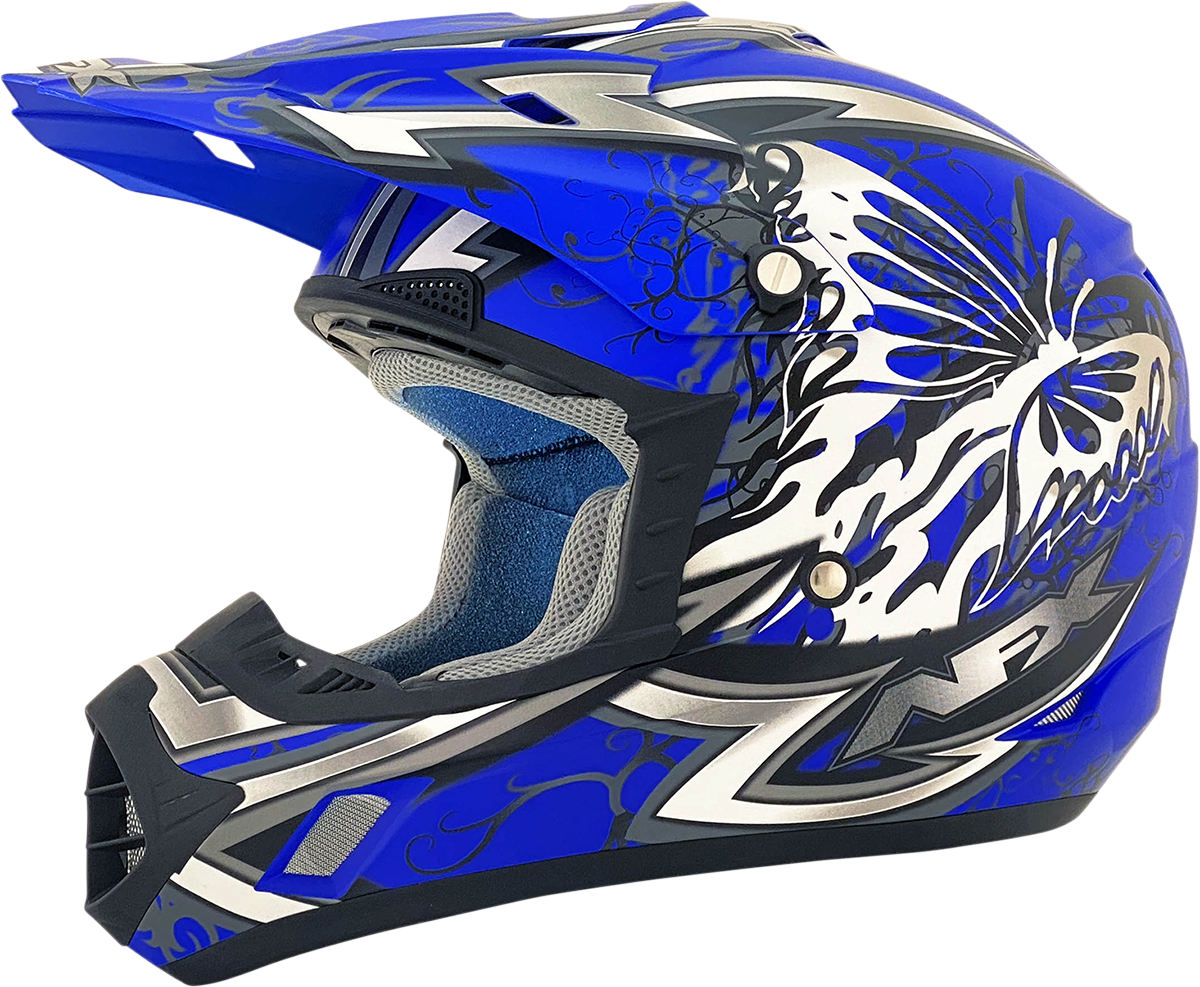 AFX FX-17 Helmet - Butterfly - Matte Blue - Small 0110-7122