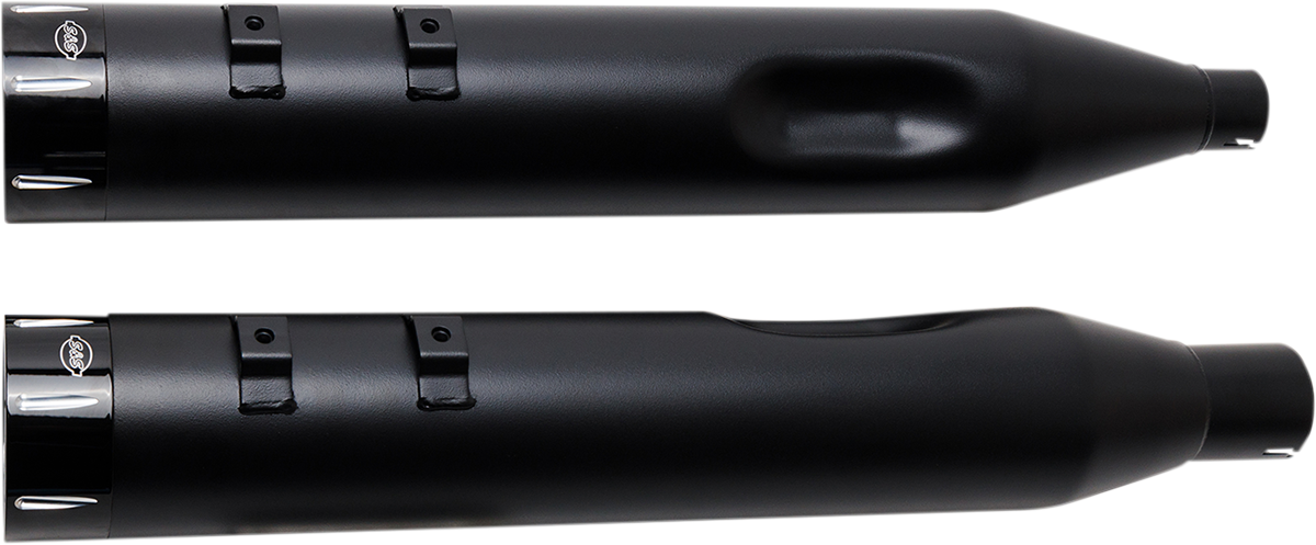 S&S CYCLE Mufflers - Black - Black Tracer S/B BLK W/BLK END CAPS 550-0670