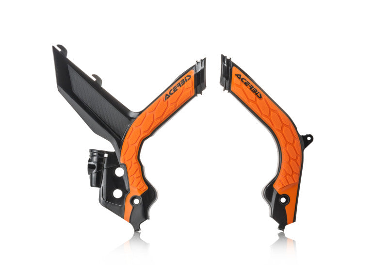 Acerbis 19-22 KTM 125-450 SX/SX-F/XC-F/XC Frame Guards- X-Grip - Black/16 Orange 2733445229