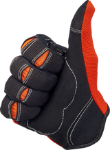 BILTWELL Moto Gloves - Orange/Black - Large 1501-0106-004