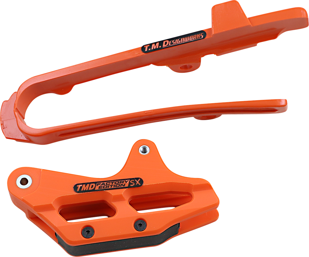 T.M. DESIGNWORKS Chain Guide/Slider - KTM - Orange DCK-KT7-OR