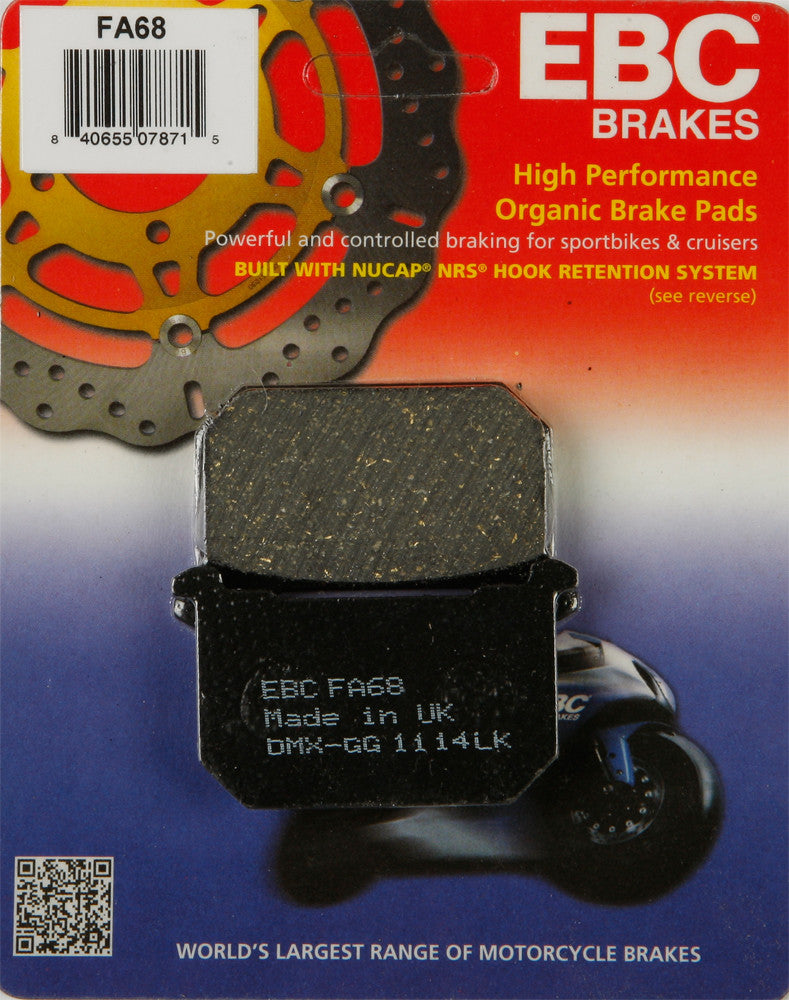 EBC Brake Pads Fa68 Organic FA68