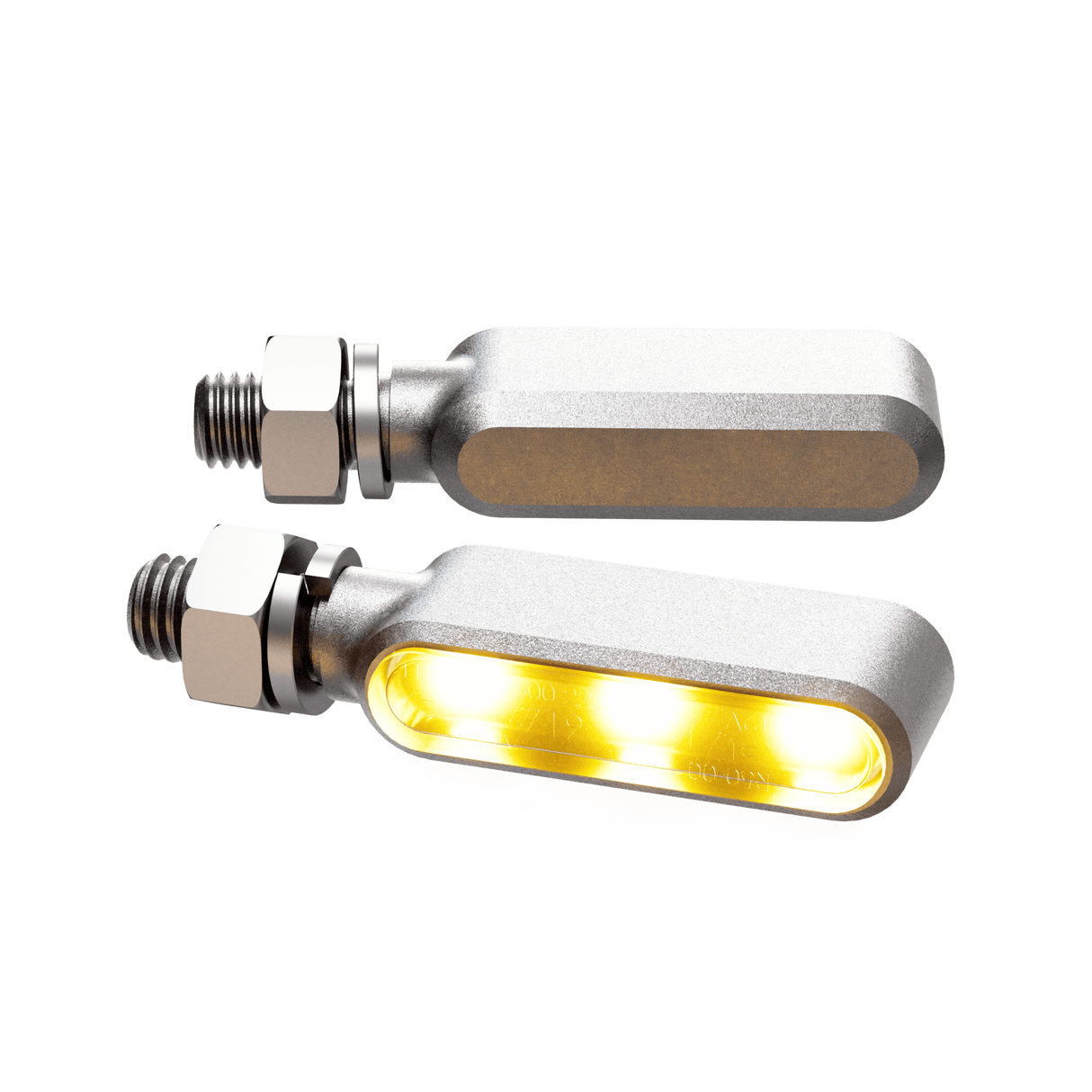 HIGHSIDER Bronx Led Turn Signal Pair Silver 204-2801